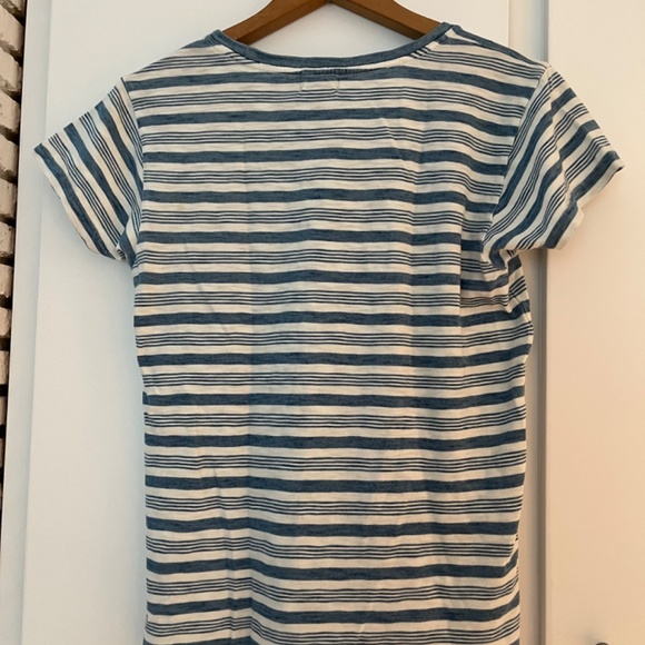 RRL Ralph Lauren Indigo Stripe jersey tee. Size 2 - Picture 2 of 5